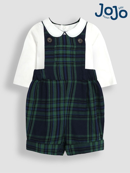 JoJo Maman Bébé Tartan Dungarees And Top Set (B07798) | 57 €
