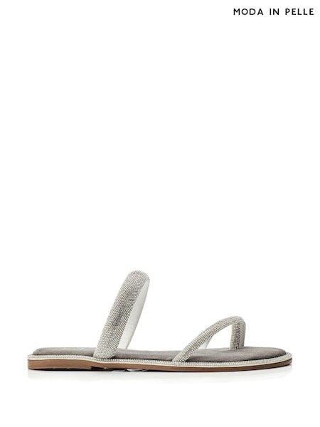 Moda in Pelle Ottie Toe Loop Glitz Sliders (B07889) | ₪297