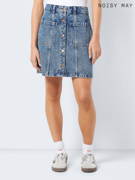 NOISY MAY 100% Cotton Cargo Utility Pocket Denim Mini Skirt (B07975) | 20 €