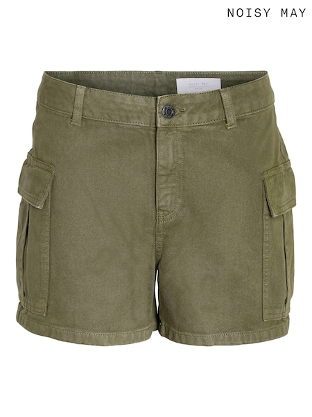 NOISY MAY Green Mom 100% Cotton Denim Cargo Shorts (B07998) | €14