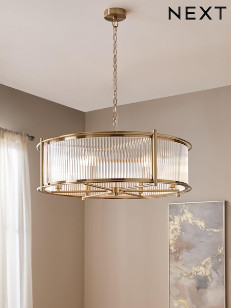 Brass Large Hertford 6 Light Chandelier Light Fitting (B10019) | €378