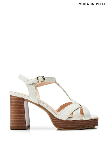Moda in Pelle Quinnie Flexi Stack Platform Sandals (B10071) | 269 QAR