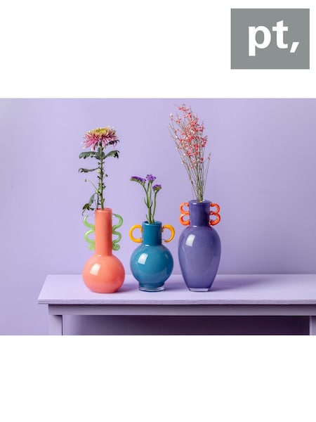pt, Bright Blue Fiesta Vase with Handles (B10221) | €79