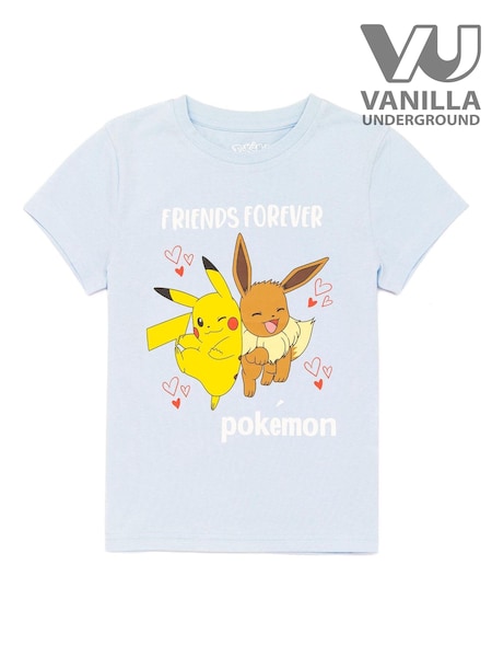Vanilla Underground Blue Girls Pokemon 100% Cotton T-Shirt (B10248) | €20