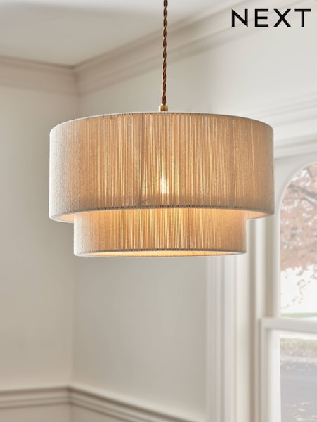 White Easy Fit Yale Shade Pendant Cealing Light (B10261) | $74