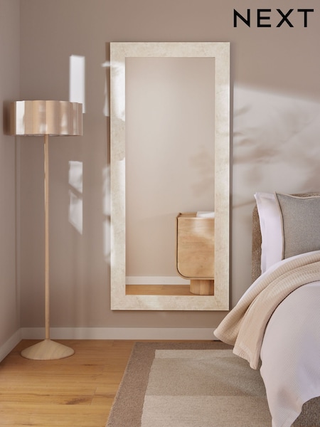 White Stone Effect Full Length Mirror (B10409) | €172
