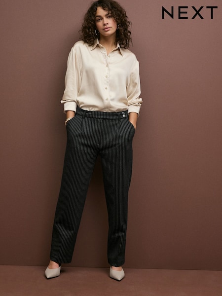 Black Ponte Barrel Leg Trousers (B10536) | €23