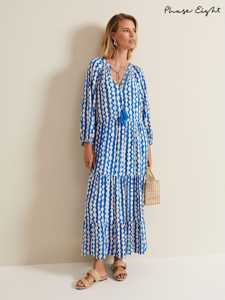 Phase Eight Blue Petite Lara Midaxi Dress (B10611) | €63