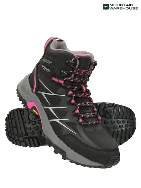 Mountain Warehouse Black Womens Byzantine Waterproof Vibram Walking Boots (B10651) | 520 QAR