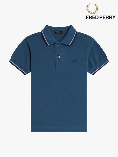 Полуночный Синий/фиолетовый/Темно-синий - Fred Perry Kids Twin Tipped Polo Shirt (B10695) | €33