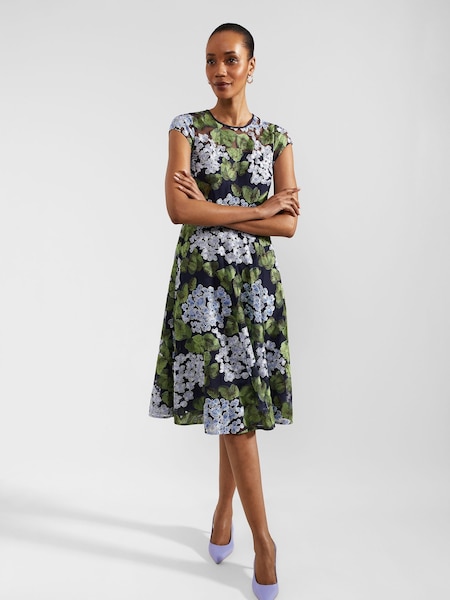 Hobbs Blue Petite Tia Dress (B10700) | €122