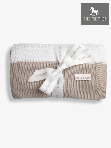 The Little Tailor Baby 100% Cotton Textured Stripe Shawl Blanket (B10710) | DKK355
