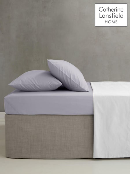 Catherine Lansfield Lilac Percale Extra Deep Fitted Sheet (B10747) | AED93 - AED116