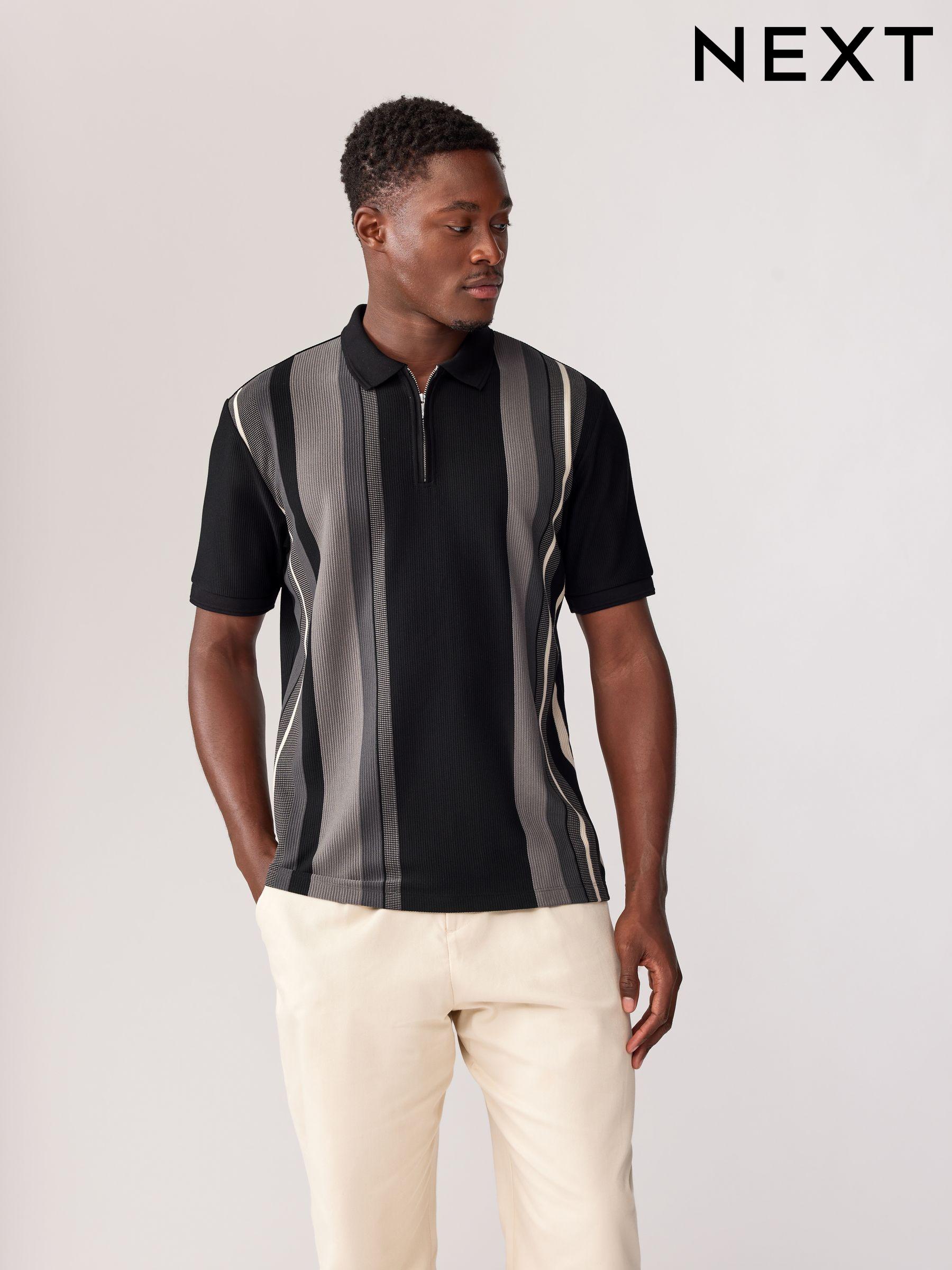 Mens Striped Polo Shirts Short Long Sleeved Shirts Next