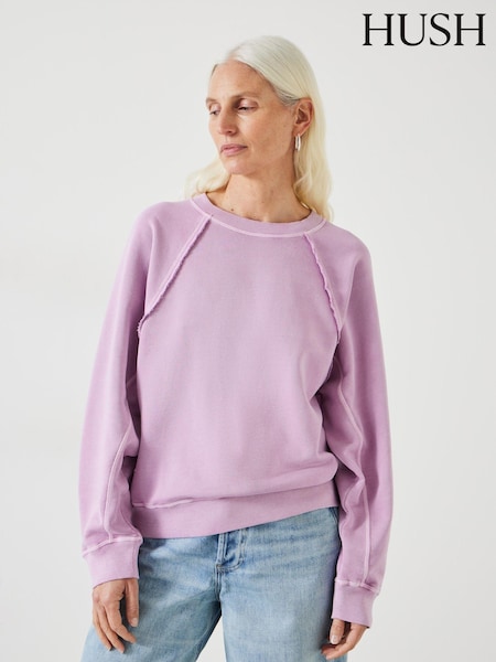 Hush Purple Nadine Raglan Seam Sweatshirt (B11090) | €20