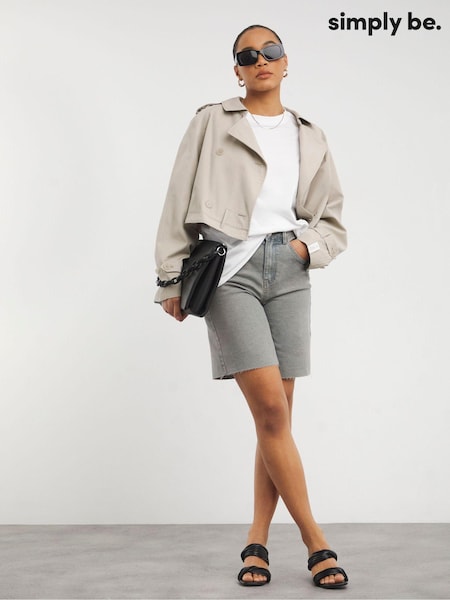 Simply Be Blue Washed Denim Bermuda Shorts (B11095) | €21