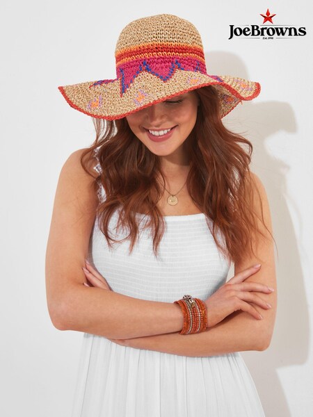 Joe Browns Colourful Sun Burst Floppy Straw Hat (B11141) | 22 €