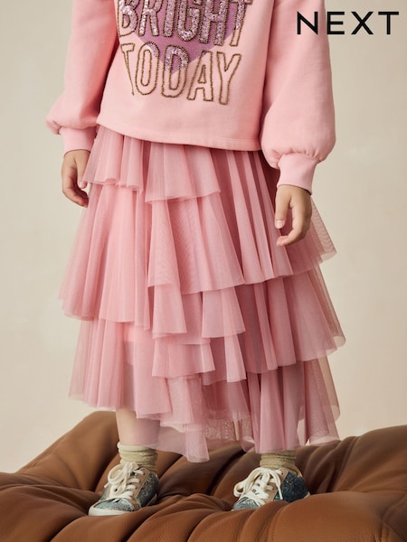 Pink Mesh Layered Skirt (3-16yrs) (B11161) | €16 - €21