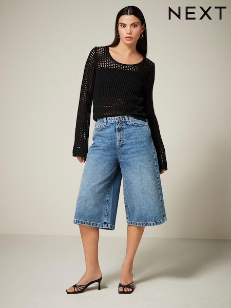 Dark Blue 100% Cotton Denim Shorts (B11179) | €5