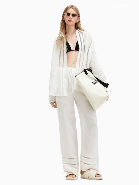 AllSaints White Linen Jade Shirt (B11392) | €83