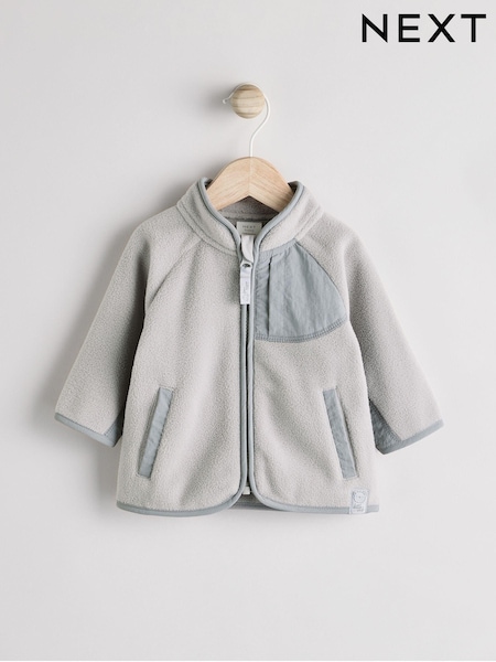 Grey Baby Micro Fleece Jacket (0mths-2yrs) (B11531) | €22 - €25
