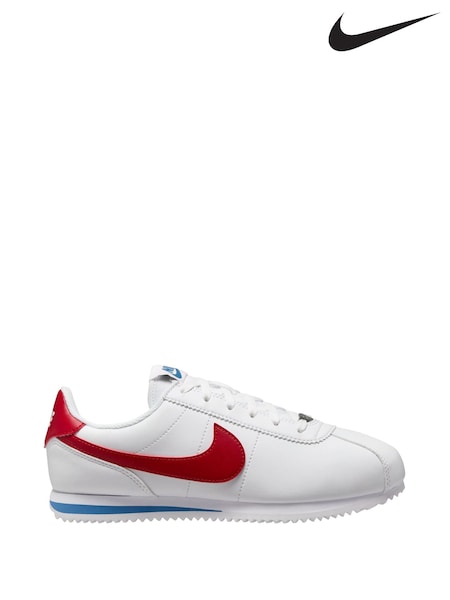 Nike White/Blue/Red Youth Cortez Trainers (B11584) | €69