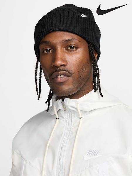Nike Black Tall Cuff Futura Peak Beanie (B11604) | €16