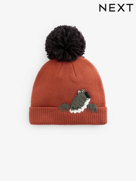 Crocodile Character Pom Hat (3mths-10yrs) (B11614) | LEI 46 - LEI 58