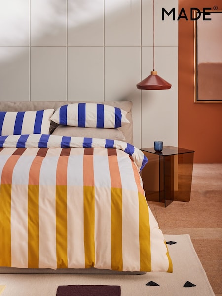 MADE.COM Multi Terri 180 Thread Count Duvet Cover and Pillowcase Set (B11626) | €47 - €89