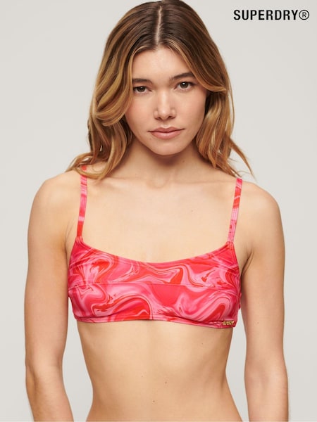 SUPERDRY Pink SUPERDRY Print Bralette Bikini Top (B11736) | €18.50