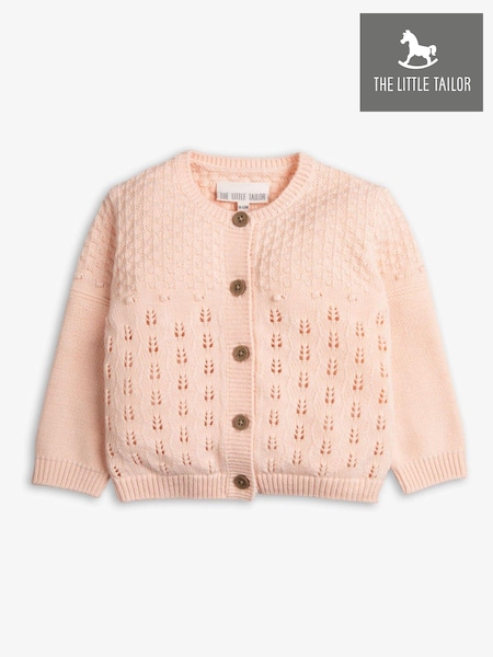 The Little Tailor 100% Cotton Pointelle Knitted Cardigan (B11870) | 194 LEI
