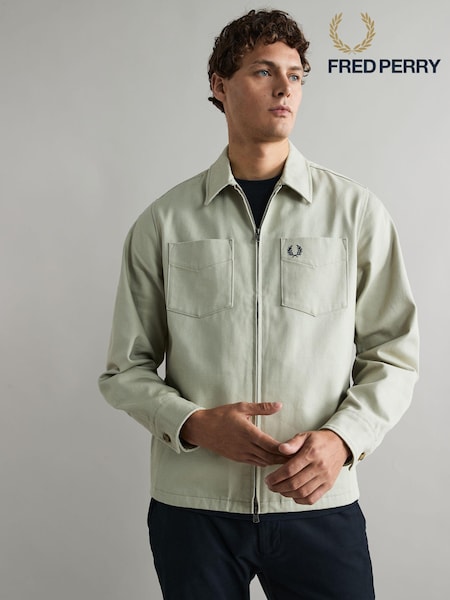 Fred Perry Twill Zip Up Overshirt (B12071) | €117