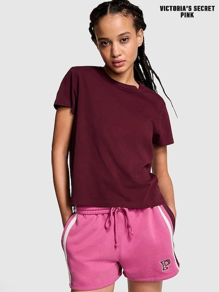 Victoria's Secret PINK Purple Rose Short Sleeve Dreamer T-Shirt (B12105) | €22