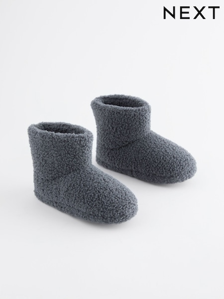 Grey Warm Lined Slipper Boots (B12216) | AED42 - AED53