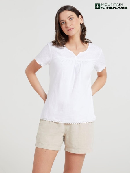 Mountain Warehouse Naples Embroidered Womens 100% Cotton Top (B12352) | 42 €