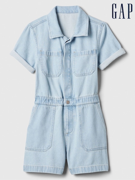 Gap Blue Denim Button Up Playsuit (4-13yrs) (B12527) | €23.50