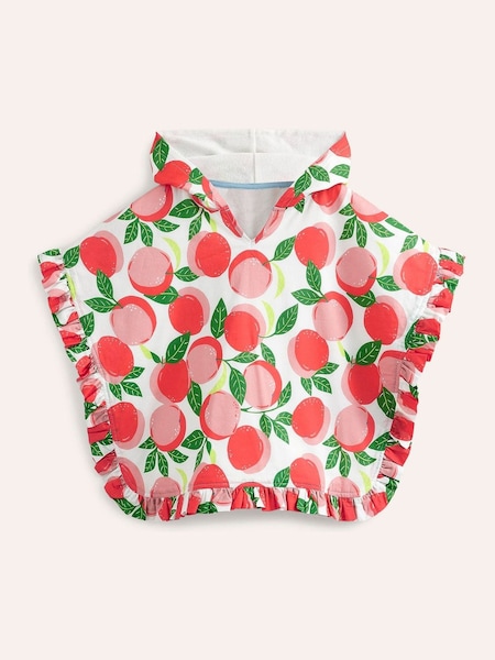 Boden Orange 100% Cotton Peach Towelling Poncho Hoodie (B12607) | €18 - €21