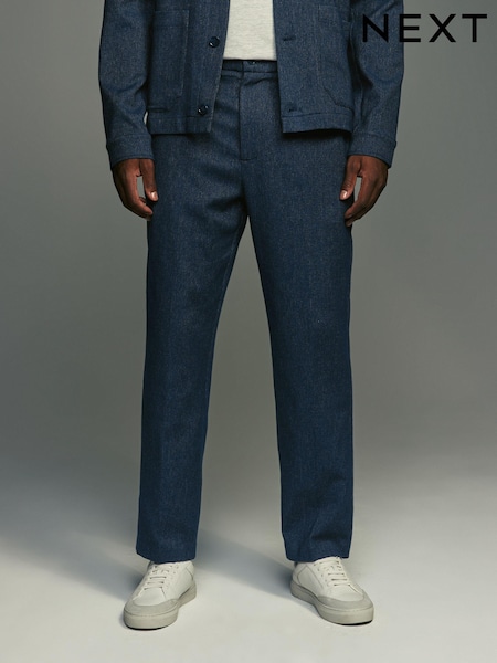 أزرق - EDIT Denim Look Joggers Trousers (B12614) | ‏10 ر.ع.‏