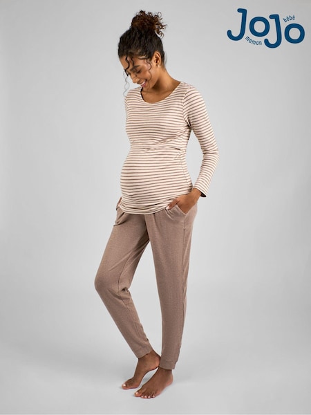 JoJo Maman Bébé Mocha Brown Maternity and Nursing Pyjamas Set (B12647) | 2,373 UAH