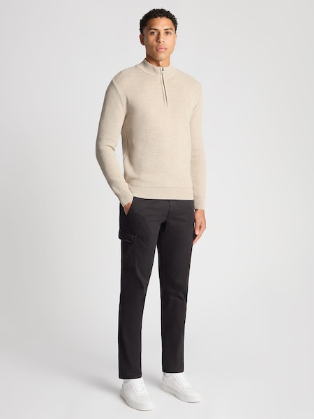 Remus Uomo Natural Merino Wool Blend Quarter Zip Jumper (B12657) | €54