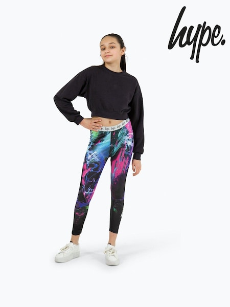 Hype Girls Multi Dark Smudge Black Leggings (B12659) | €36