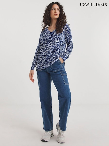 JD Williams Blue V-Neck Slouch Tunic (B12715) | €13.50