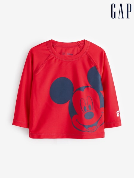Gap Red Disney Mickey Mouse Baby Swim Rash Vest (12mths-5yrs) (B12801) | €13.50