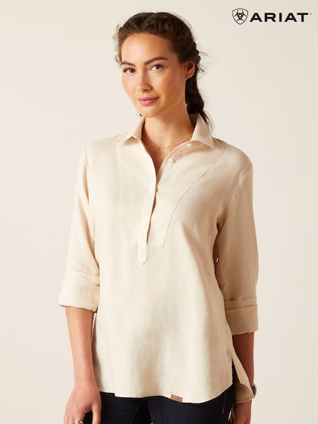 Ariat Cazadero Linen Cream Blouse (B12806) | €60