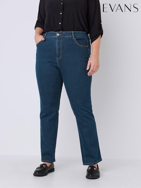 Tummansininen - Evans Curve Fit Straight Jeans (B12824) | €39