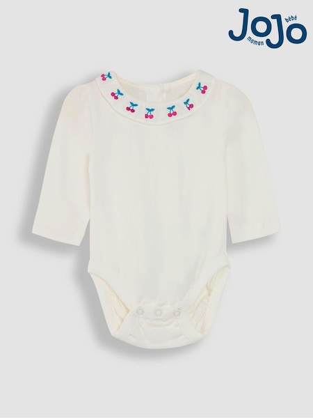 JoJo Maman Bébé Cherry Embroidered Frill Collar Body (B12923) | ‏82 د.إ.‏