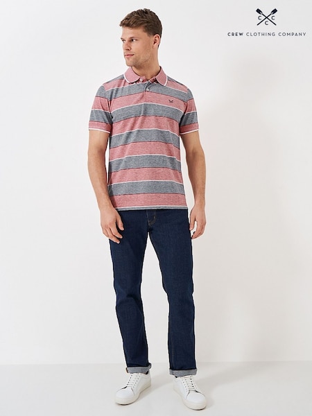 Crew Clothing Heritage Stripe Pique 100% Cotton Polo Shirt (B14184) | €22