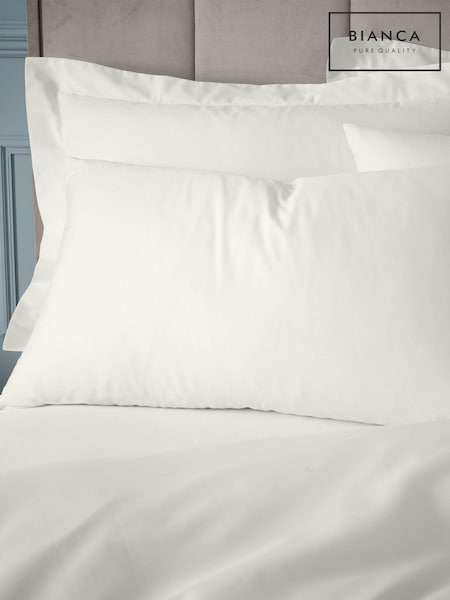 Bianca Set of 2 Cream 180 Thread Count Cotton Pillowcases (B14219) | 54 QAR