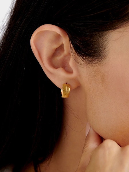 Katie Loxton Gold Tone Ciana Snake Huggie Waterproof Hoop Earrings (B14243) | €12