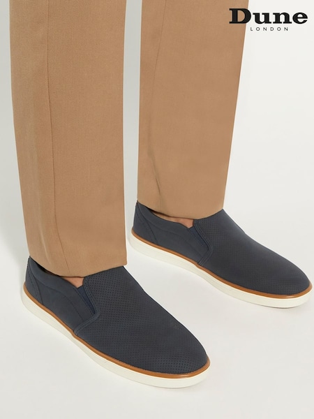 Albastru - Pantofi sport fără șiret cu perforații Dune London Totals (B14319) | 313 LEI
